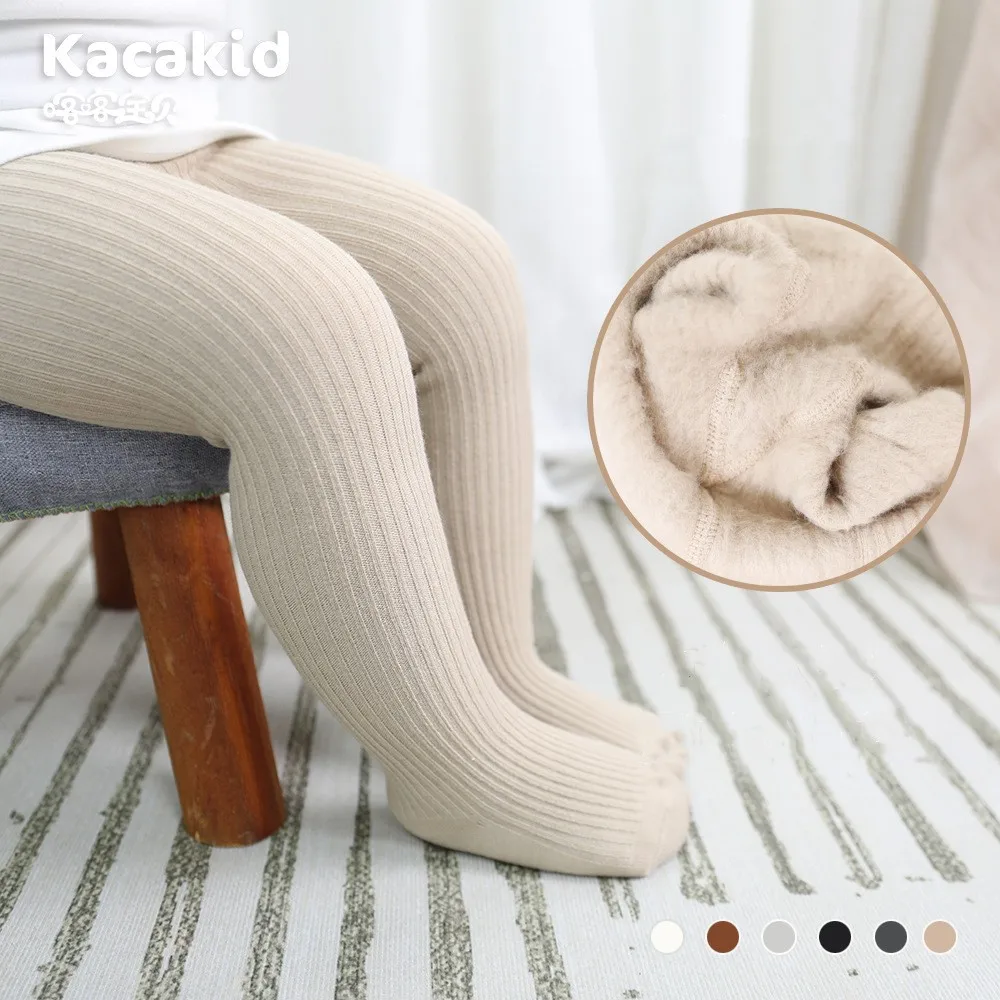 1-10Years Girls Winter Thicken Tights Super Warm Girls Pantyhose Kids Pantyhose with Fleece Inside Brushed Thicken Kids Trousers