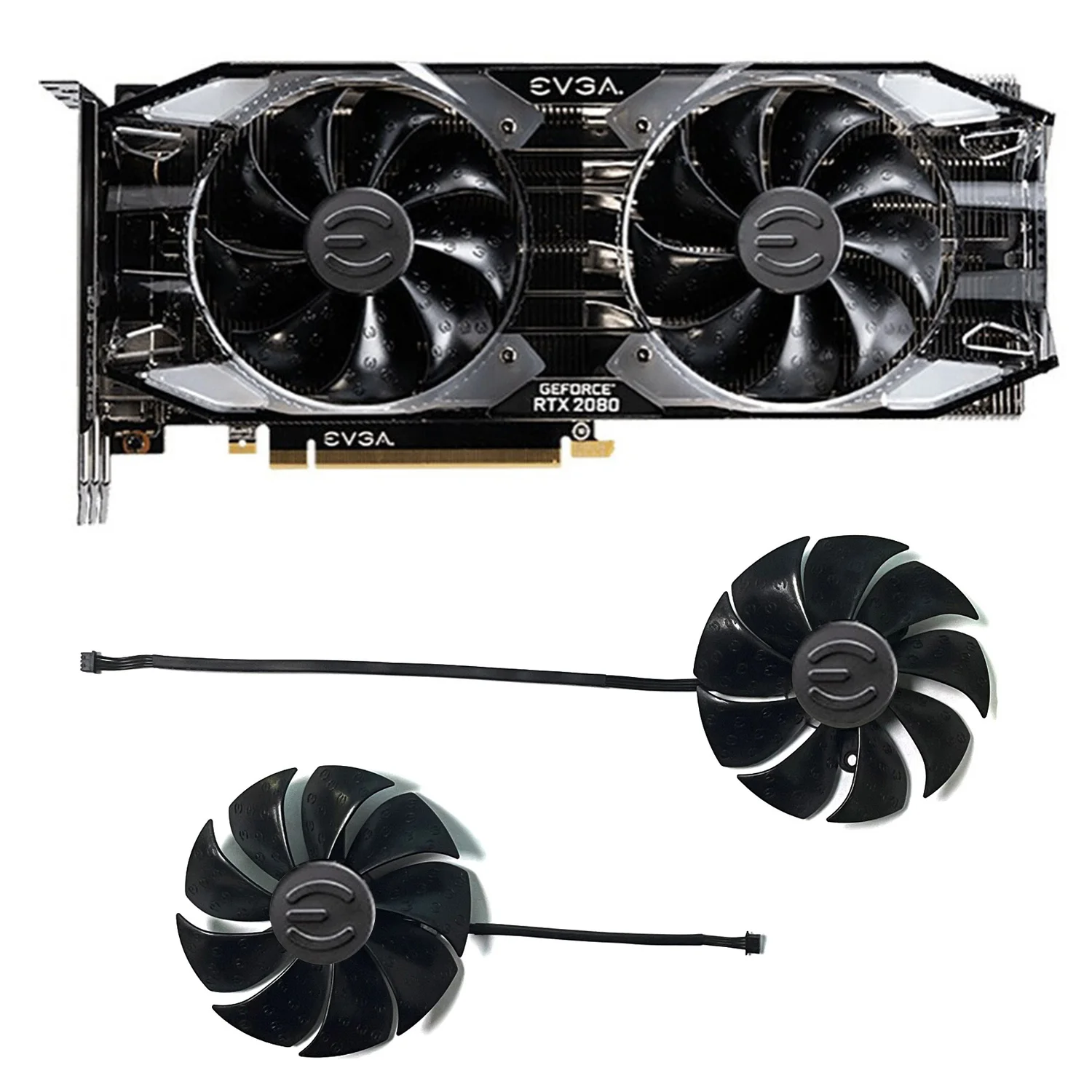 2Pcs 87Mm 12 12V 0.55A 4Pin Per Evga Rtx 2060 2070 2080 Super Rtx 2070 2080Ti Black Edition Gaming Scheda Grafica Fan