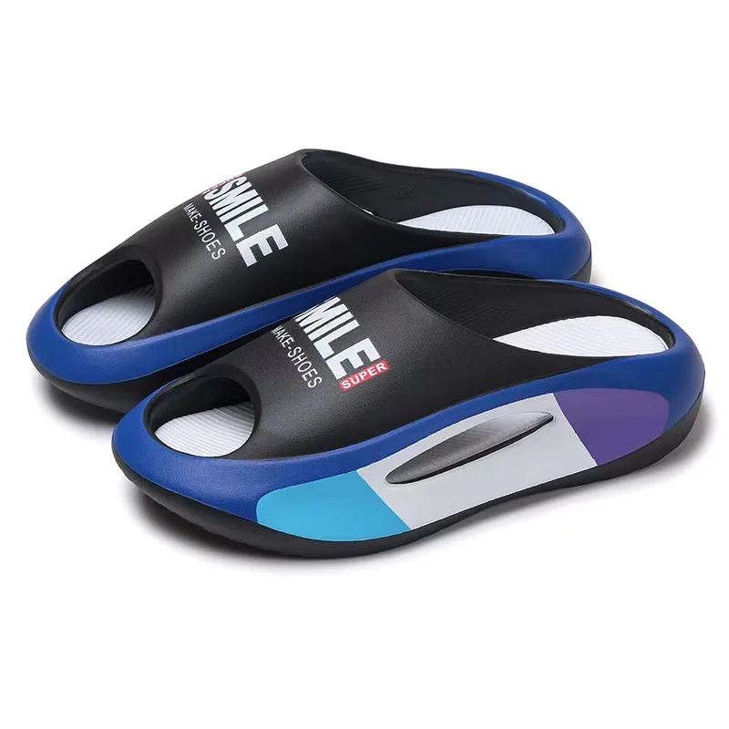 New Stylish Men Slides Male Beach Slippers Thick Platform Soft Comfortable Non-Slip Massage Shoes Fashion Couple Slippers 36-45