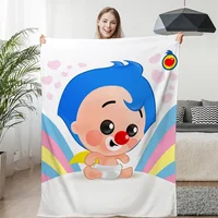 Nap Blanket P-Plim P-Plims Lovely Warm Knee Bed Fleece Camping Custom Sofa Winter Kids Fluffy Soft Blankets Microfiber Bedding 2
