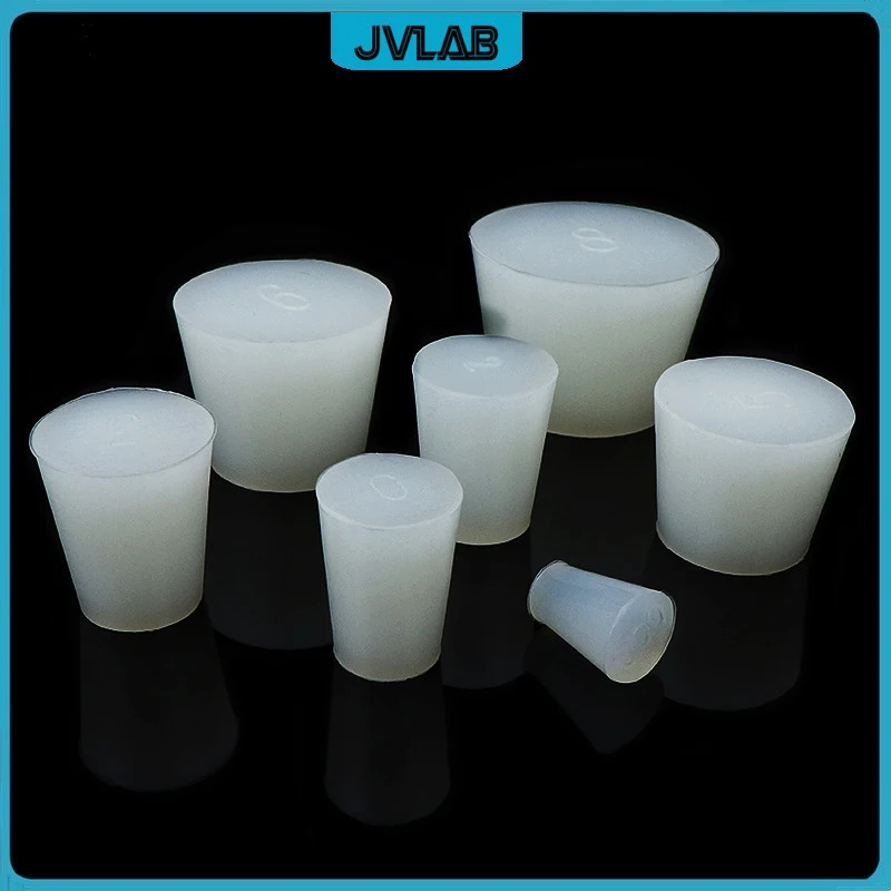 Silicone Stopper Resist High Temperatures & Corrosion Triangle Flask Small Solid Silicone Test Tube Plug Without Hole 10/PK