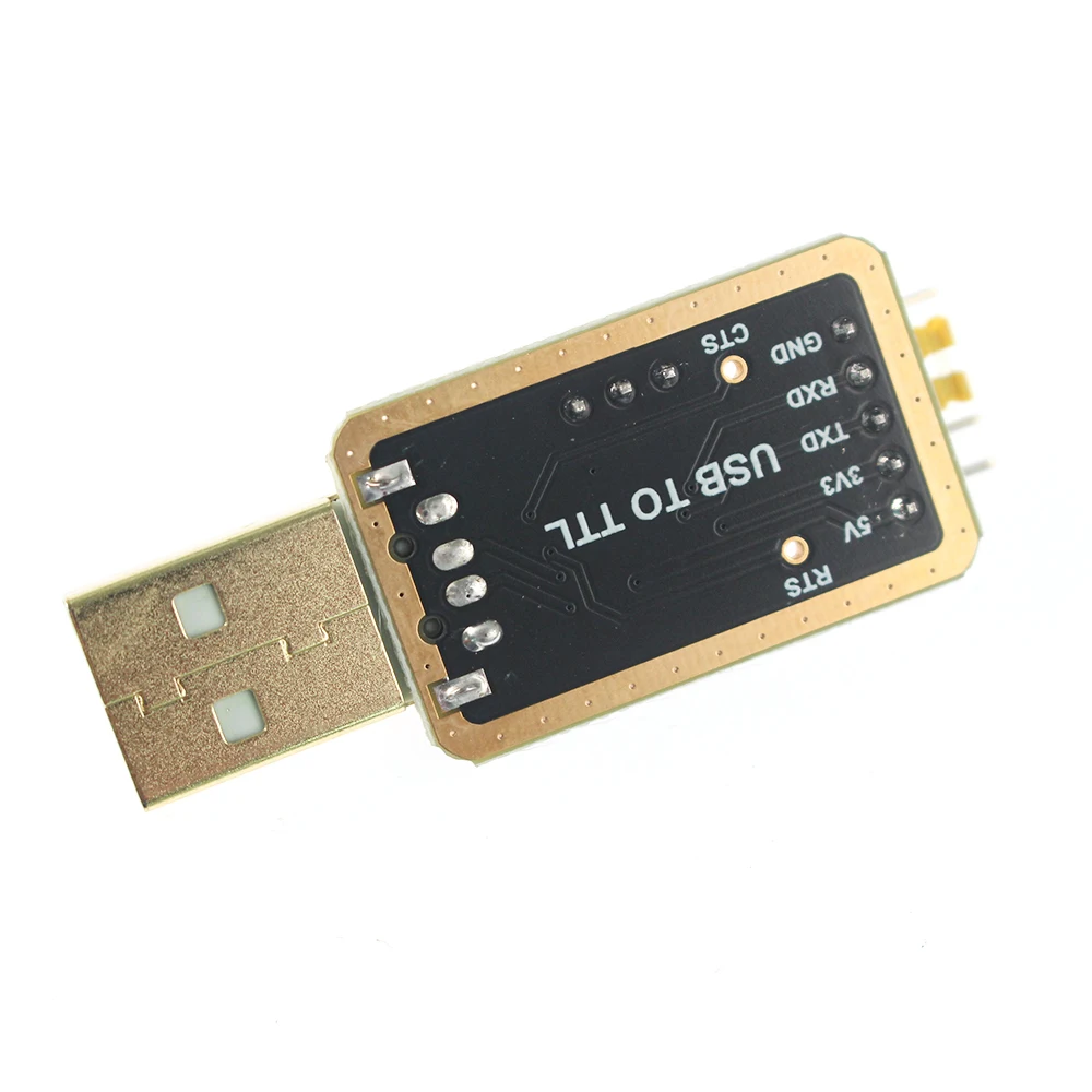 Luxurious Gold CH340E USB To TTL Module Serial Port Converter UART Module 3.3V 5V Electronic Kit