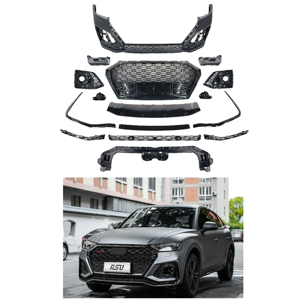 

Auto Modification Parts For Audi Q5 21-23 Upgrade RSQ5 Front Bumper Assembly Including Grille Body Kits 2021-2023 Year