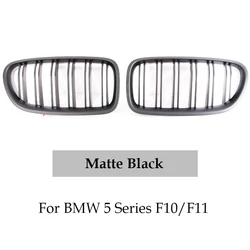 Glossy Black Double Slat Front Racing Grill Grille (Matte Black)