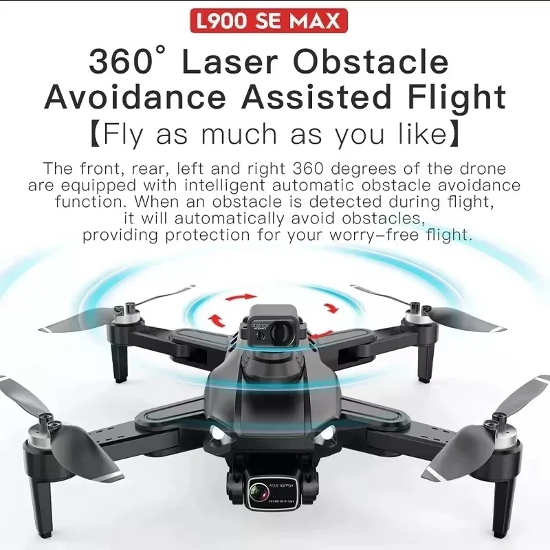 L900 Pro SE MAX GPS Drone 4K Professional Dual HD Camera 5G WIFI FPV 360° Obstacle Avoidance Brushless Motor Rc Quadcopter Drone