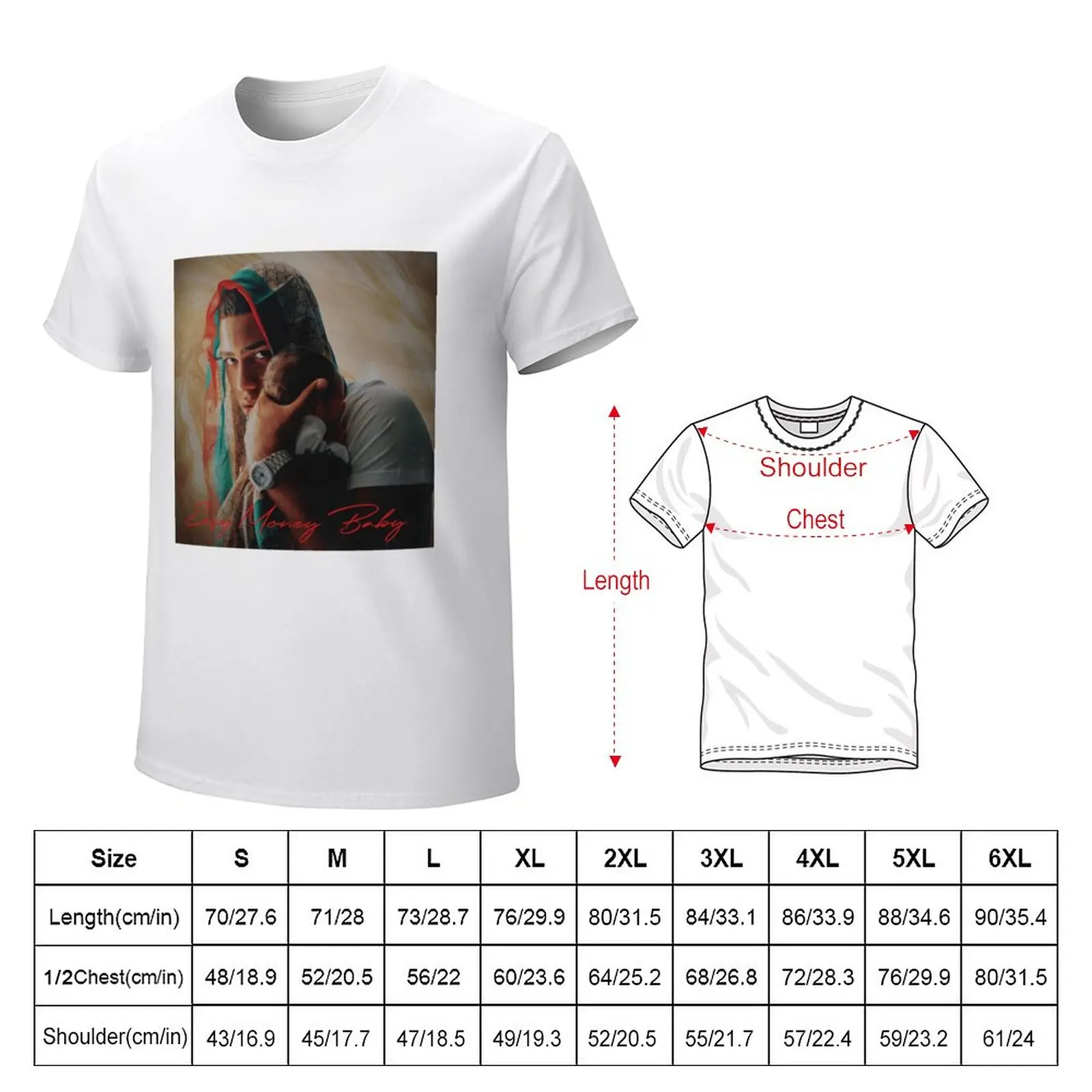 T-shirt graphique Myke Towers Easy Money Baby, HeavyFriends, Économie pour hommes