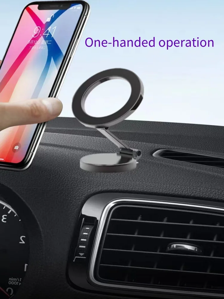 Faltbare Rotation Magsafe Auto Halter Universal Auto Halterung Mobile Unterstützung Für Auto Handy Halter Für IPhone 14 13 Samsung – Detail 3