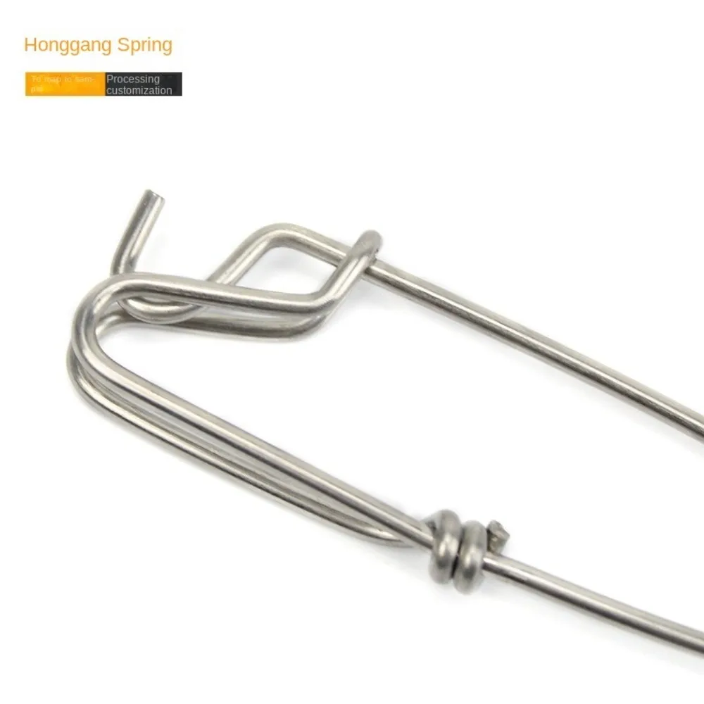 10PCS Premium Stainless Steel Longline Fishing Clips Corrosion-Resistant Swivels Branch Hangers for Tuna Snapper Sharks Fishing