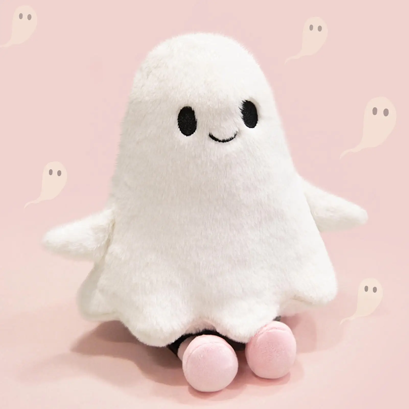 1pc Ghost Plush Toy Halloween Stuffed Doll Toy Figure Decorations Doll Scary For School Room Birthday Kids Home Holiday Display