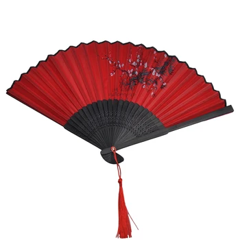 Folding Hand Fan Weddings Traditional Chinese Japanese Korean Art Craft Gift Bamboo Room Dance Props Wood Fans Home Decorations 1