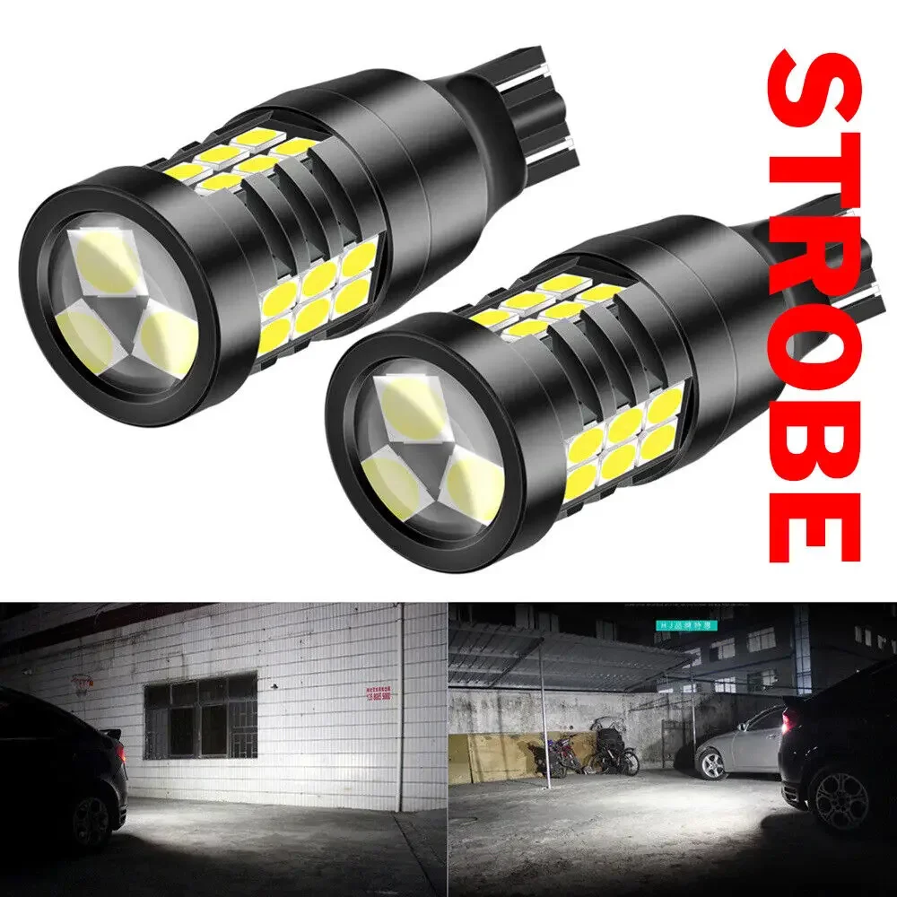 2PCS T15 W16W WY16W Super Bright 1600Lm LED Bulbs Canbus No Error Car ...