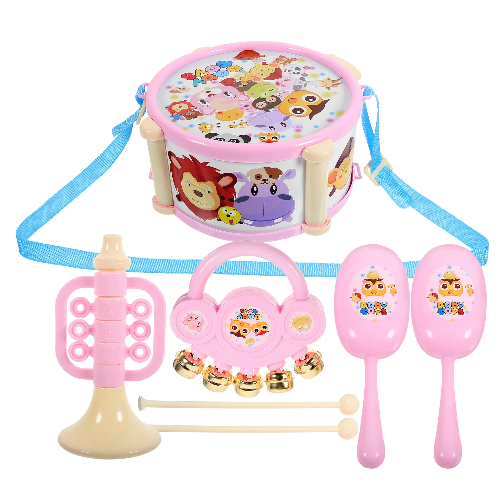 

1 Set of Beat Drums Toy Creative Kid Musical Instruments Toy for Baby Kid Child ( )