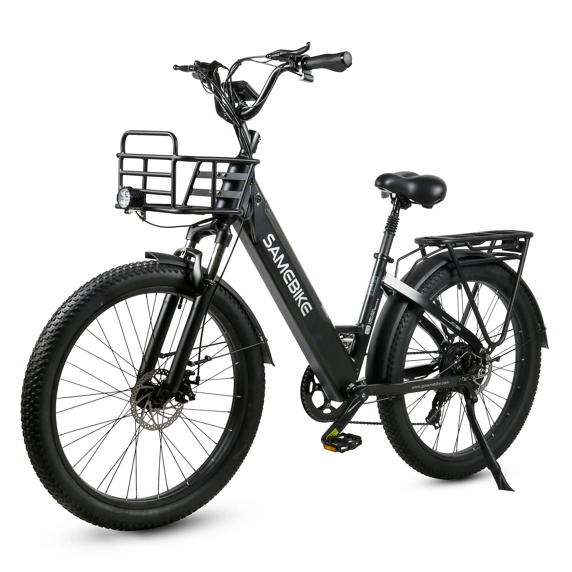 

EU Stock Electric Bike New With Basket SAMEBIKE RS-A01 750W48V14AH 26-inch Tire Adult Ebike City Road Mountain Electric Bicycles