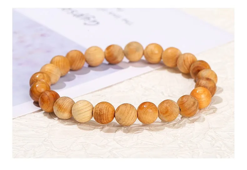 Jd natürliche Holz perlen Armband schwarz Sandelholz Buddha Armband für Frauen Männer Wenge Holz Gebet Vintage Armreifen Yoga Schmuck – Detail 4