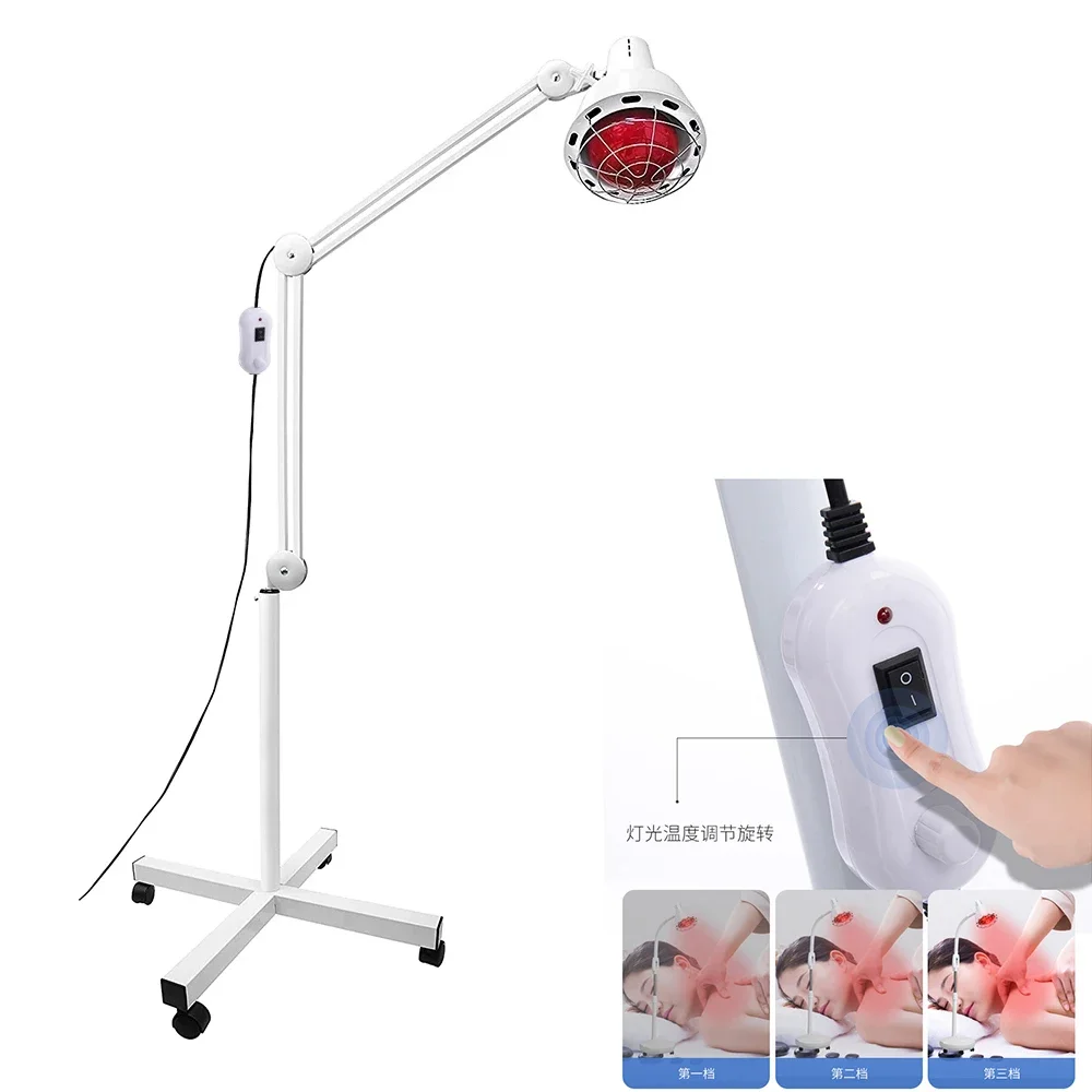 Infrared Light,275W Far Infrared Heating Lamp for Beauty Skin,Relieve Pain,Blood Circulation,Red Light Therapy,Adjustable Braket