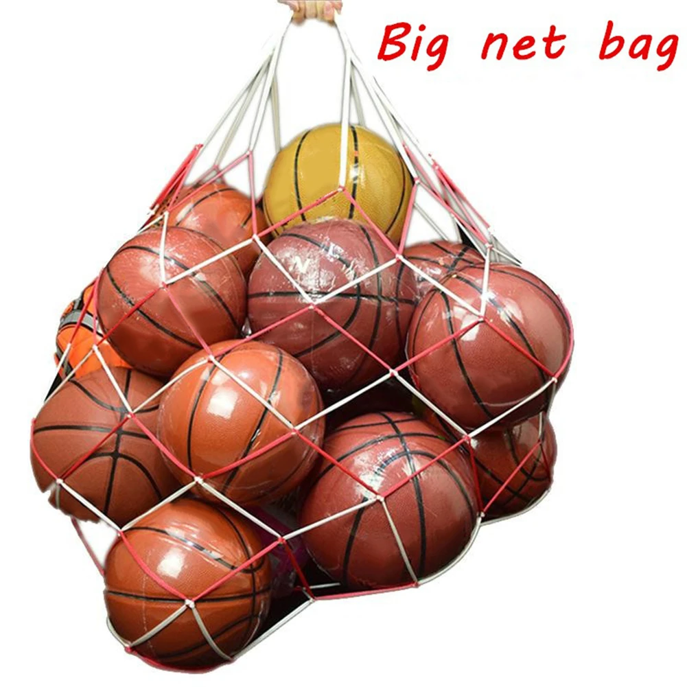 Large Football Basketball Storage Bag Net Draw Cord Mesh Sack Ball Storage Net 