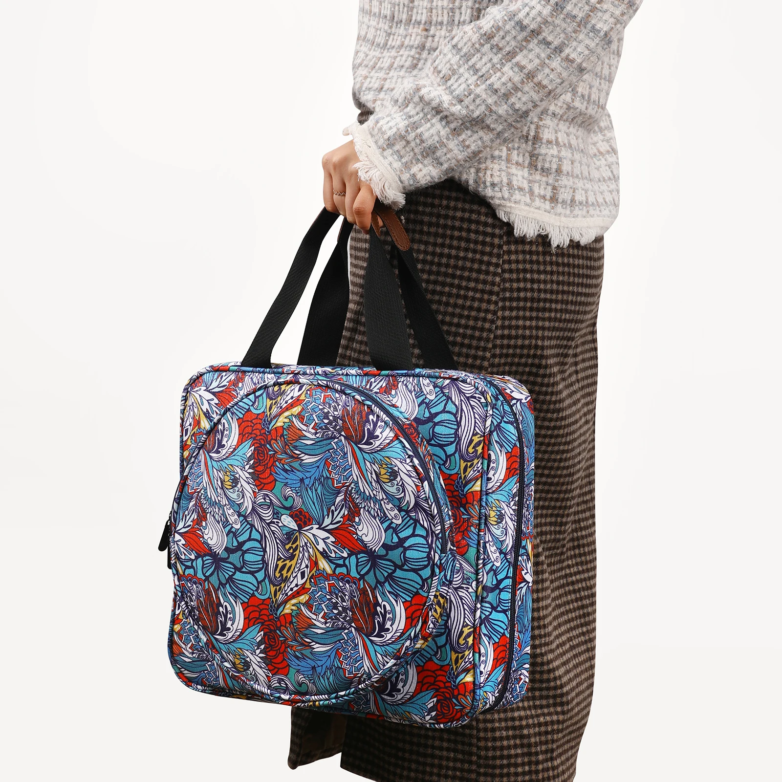 Sac Couture LoDrid Sac De Projet De Broderie, Sac Fourre-tout Carré Pour Fournitures De Broderie, étui De Transport Portable Pour Kits De Broderie Et Kits De Sac Tricot Rangement