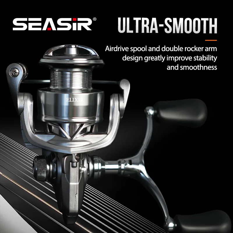 Spinning Fishing Reel Double Rocker 9+1BB Max Drag 12KG Aluminum Airdrive Spool Saltwater