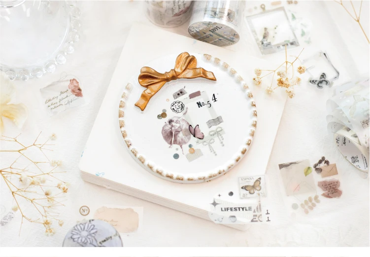 Journal GO 5 x 200 cm Duft von Blumen, PET-Klebeband, nebliges Abdeckband, Aufkleber für Scrapbooking, Tagebuch, Kartenherstellung, Schreibwaren – Detail 13