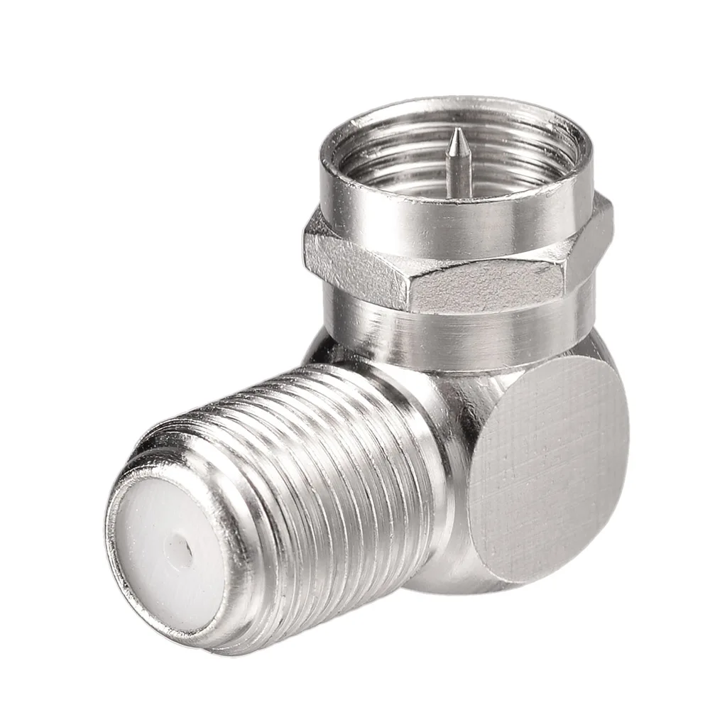 Superbat F Adapter Right Angle RF Coaxial Connector F Male to Female High-Quality Electronic Component