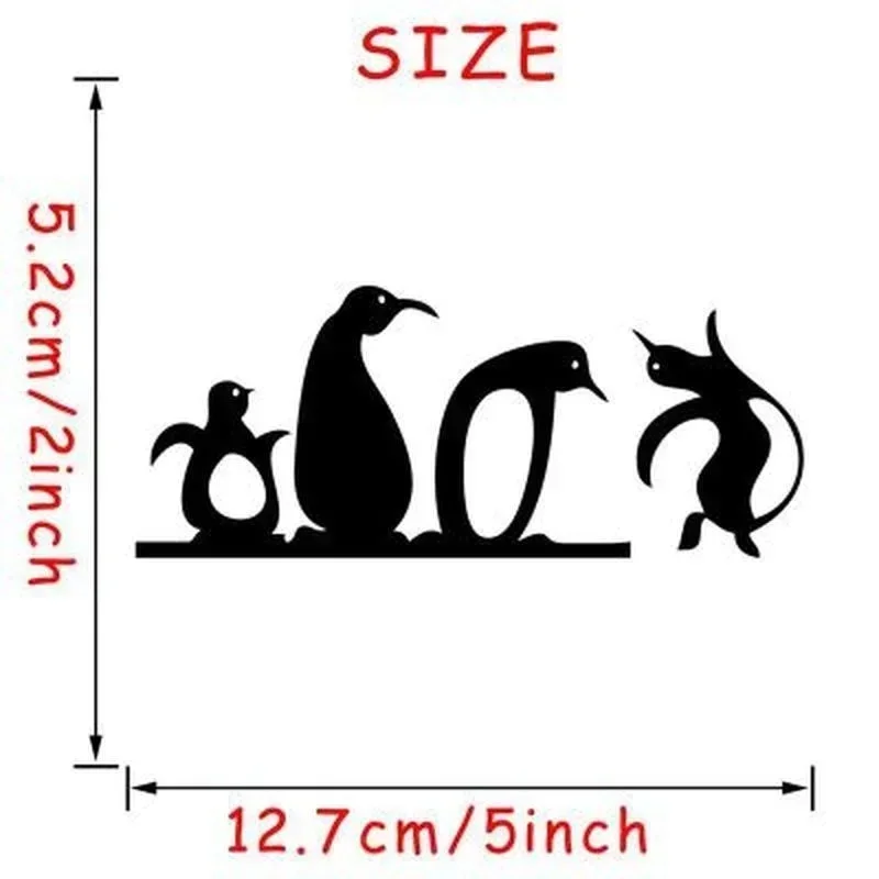 2024 Hot Selling Cute Penguin Switch Sticker Personality Funny Animal Wall Decoration PVC Graffiti Wall Sticker Self-adhesive