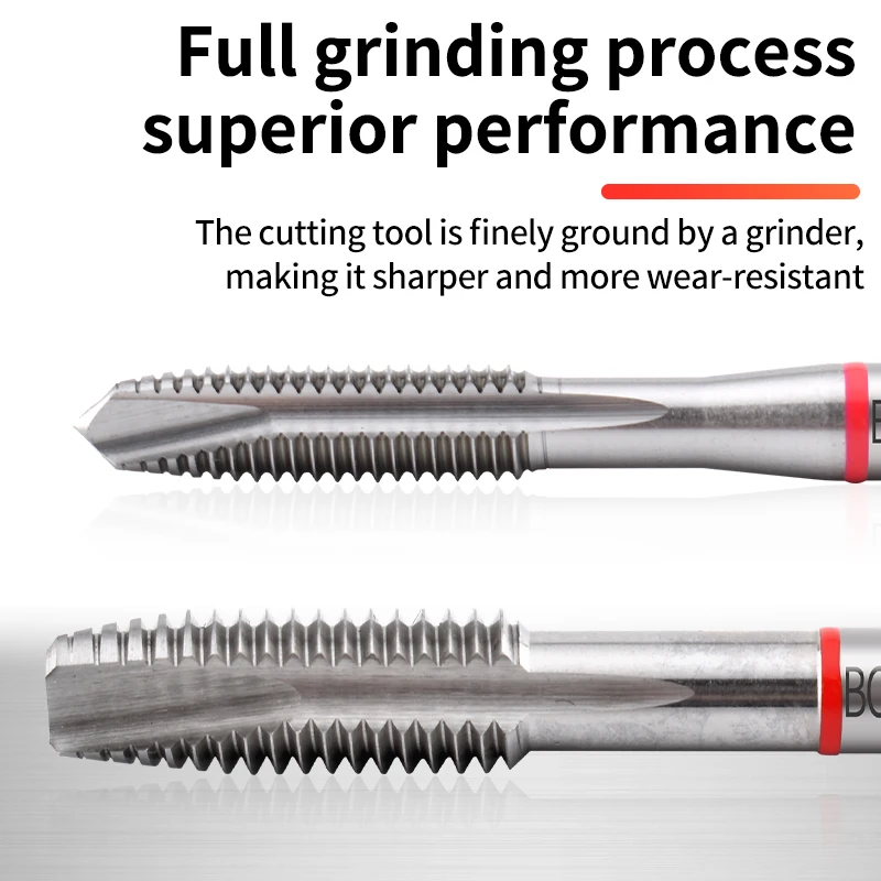 HSSE Red Ring JIS Standard Spiral Pointed Tap UNC UNF 1-64 2-56 4-40 6-32 8-32 10-24 1/4 Machine Scr