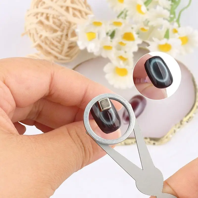 블랙홀 모양 캣아이 네일아트 자석, 속이 빈 캣아이 네일아트 효과 자석 링, D..