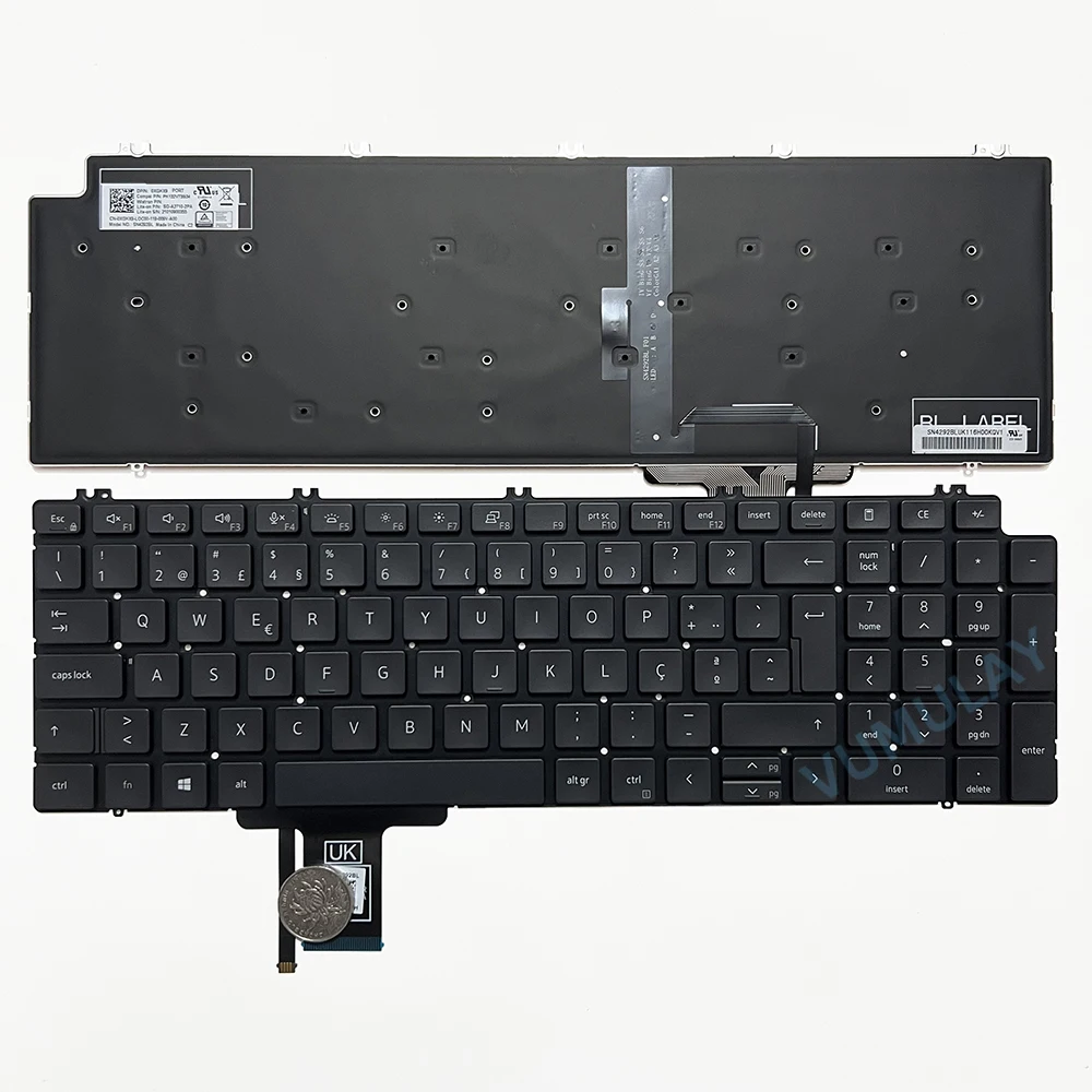 Clavier Dell Rétroéclairé QWERTY US Pour Precision 7550 7560 7750 - Pièce D'occasion