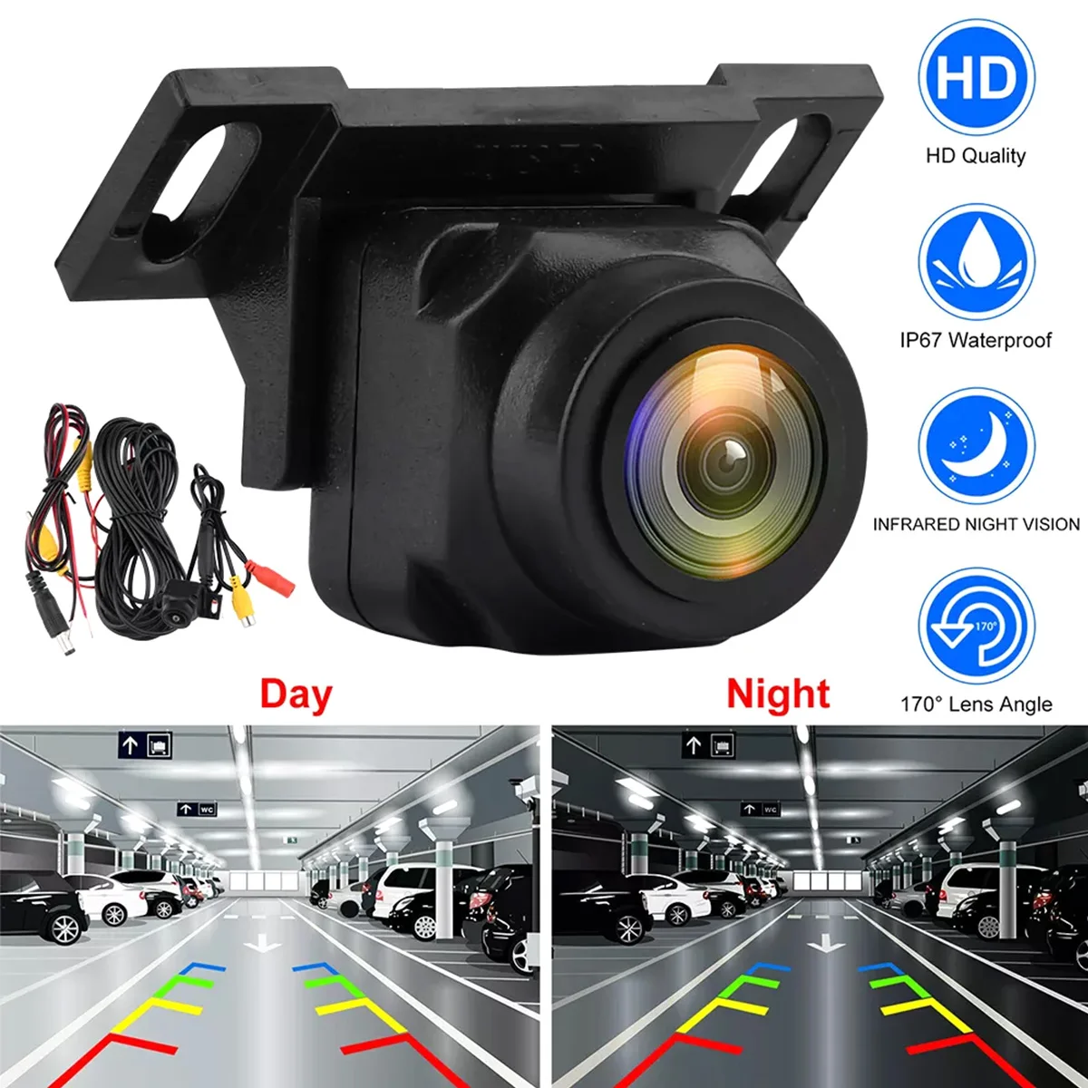 Telecamera di backup/anteriore/visione laterale per auto con obiettivo regolabile per telecamera posteriore inversa guida AHD 1080P per utilizzata nella varietà di veicoli