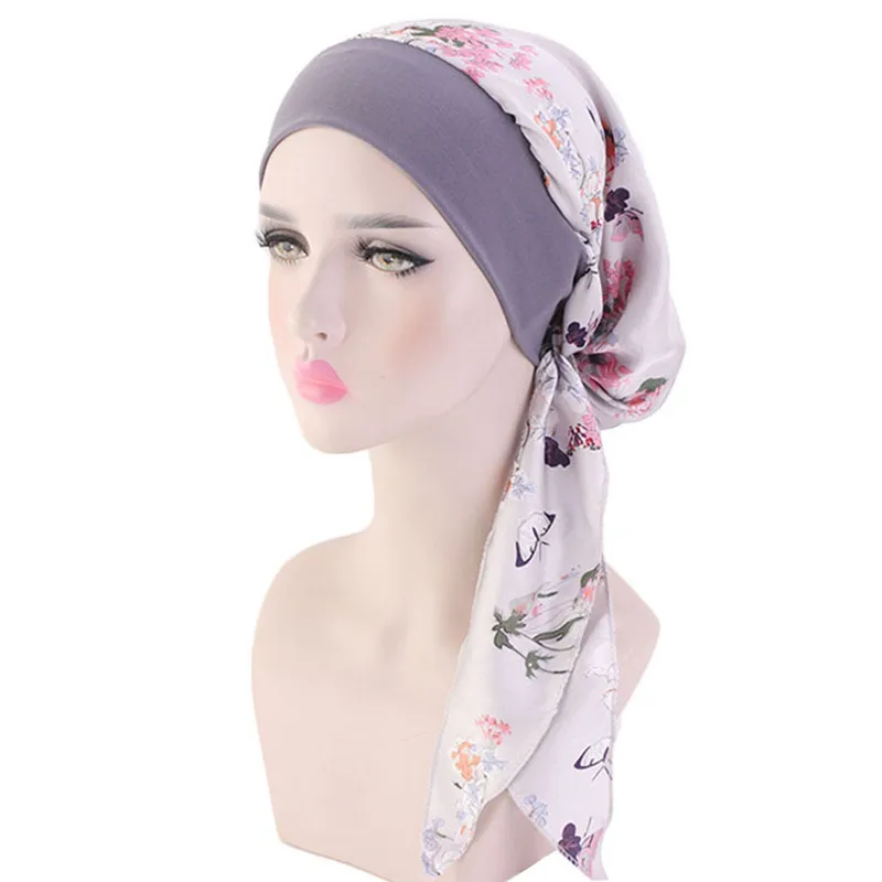 

New Elastic Fashion Turban Hat Solid Color Women Warm Winter Headscarf Bonnet Inner Hijabs Cap Muslim Hijab Femme Wrap Head