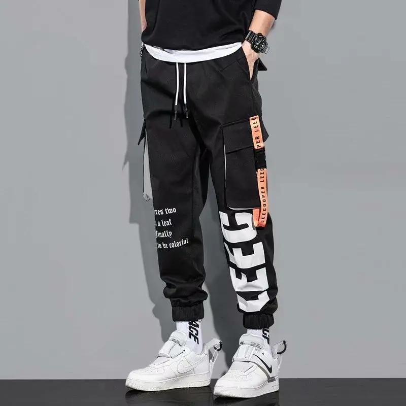 Military Cargo Pants Cargo Pants Casual Sweatpants Hip Hop Cargo Pants Men Streetwear Cotton Joggers Fashion Sweatpants Male Casual Harem Trousers Summer Harajuku Pants Men Women