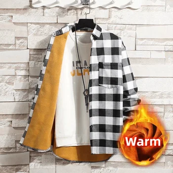 Camicia a quadri a maniche lunghe moda Casual autunno inverno da uomo nuova camicia a quadri morbida di alta qualità Casual da uomo calda spessa M-3XL 1