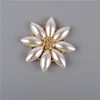 5PCS Pearl Flower Alloy  Plate Button DIY Hand Sewing  Clothing Textile Decoration Accessories Jewelry 5
