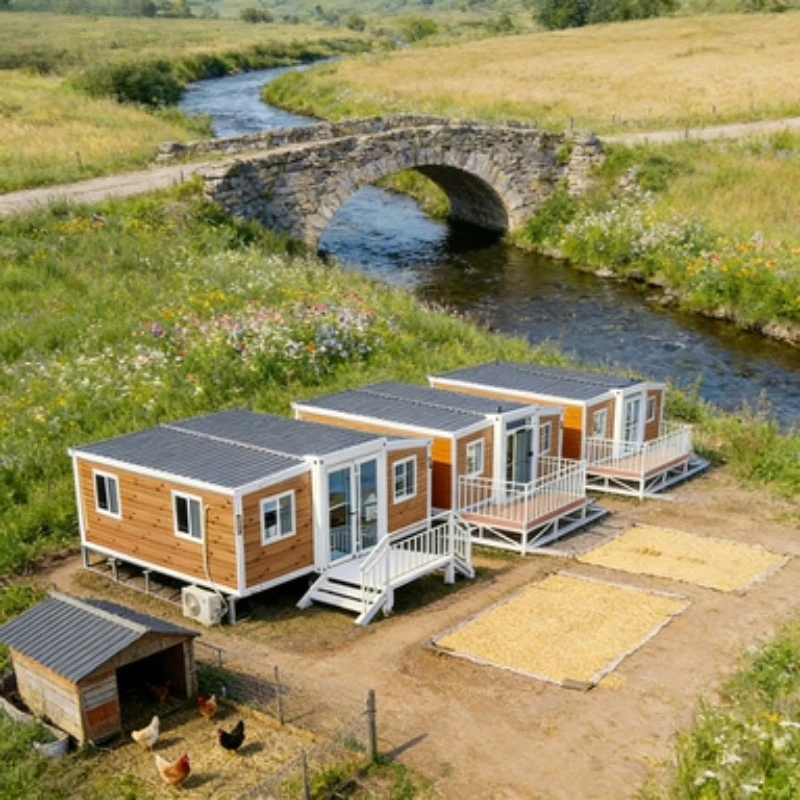 บ้านสำเร็จรูปขนาด 20 ฟุต 40 ฟุต แบบขยายได้ คอนเทนเนอร์สำเร็จรูป บ้านพักตากอากาศพร้อมครัว บ้านเคลื่อนที่สำเร็จรูป ของขวัญสำหรับผู้สูงอายุ 1