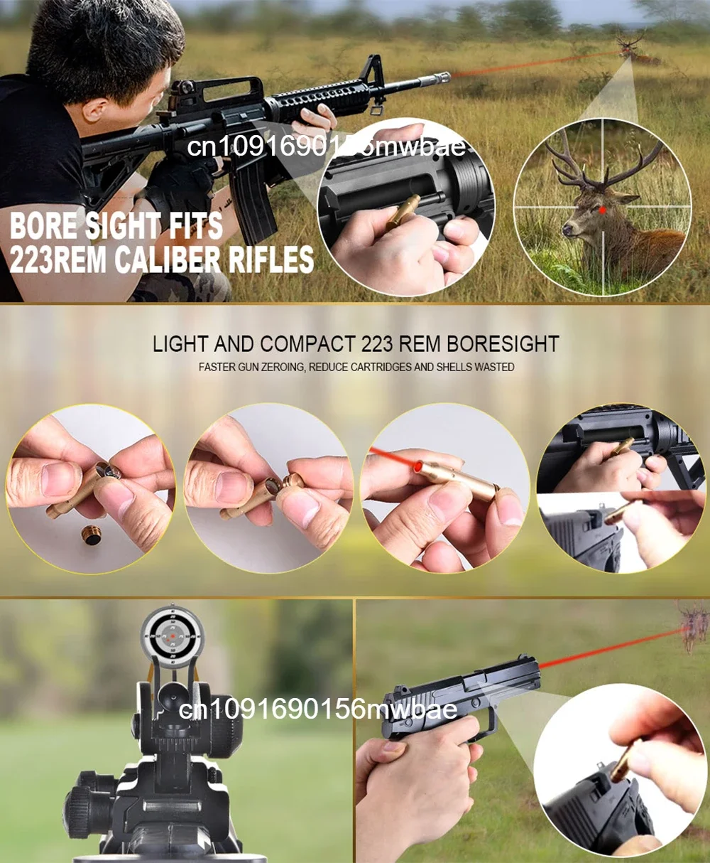 Hunting Red Dot Laser Mira Leizer De Ca&ccedil;a 12 20GA 9mm 223REM 300 WIN MAG Bore Sight 12GA Collimator Scope Training Shooting