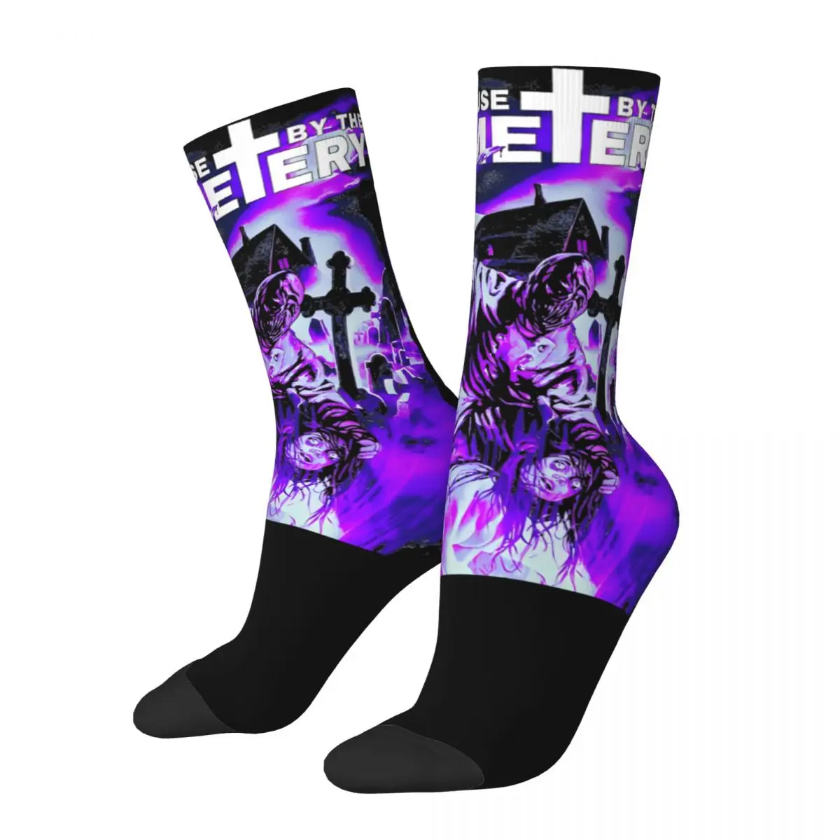 

The House By The Cemetery Movie Theme Design Crew Socks Accessories for Women Men Compression Printing Socks