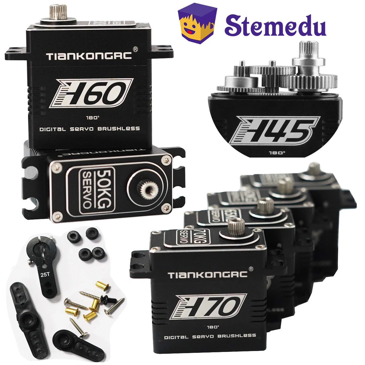 XUXINYCS RC Servo 35-70kg - Metallgetriebe Servo Wasserdicht Für 1/10 1/8 RC Autos