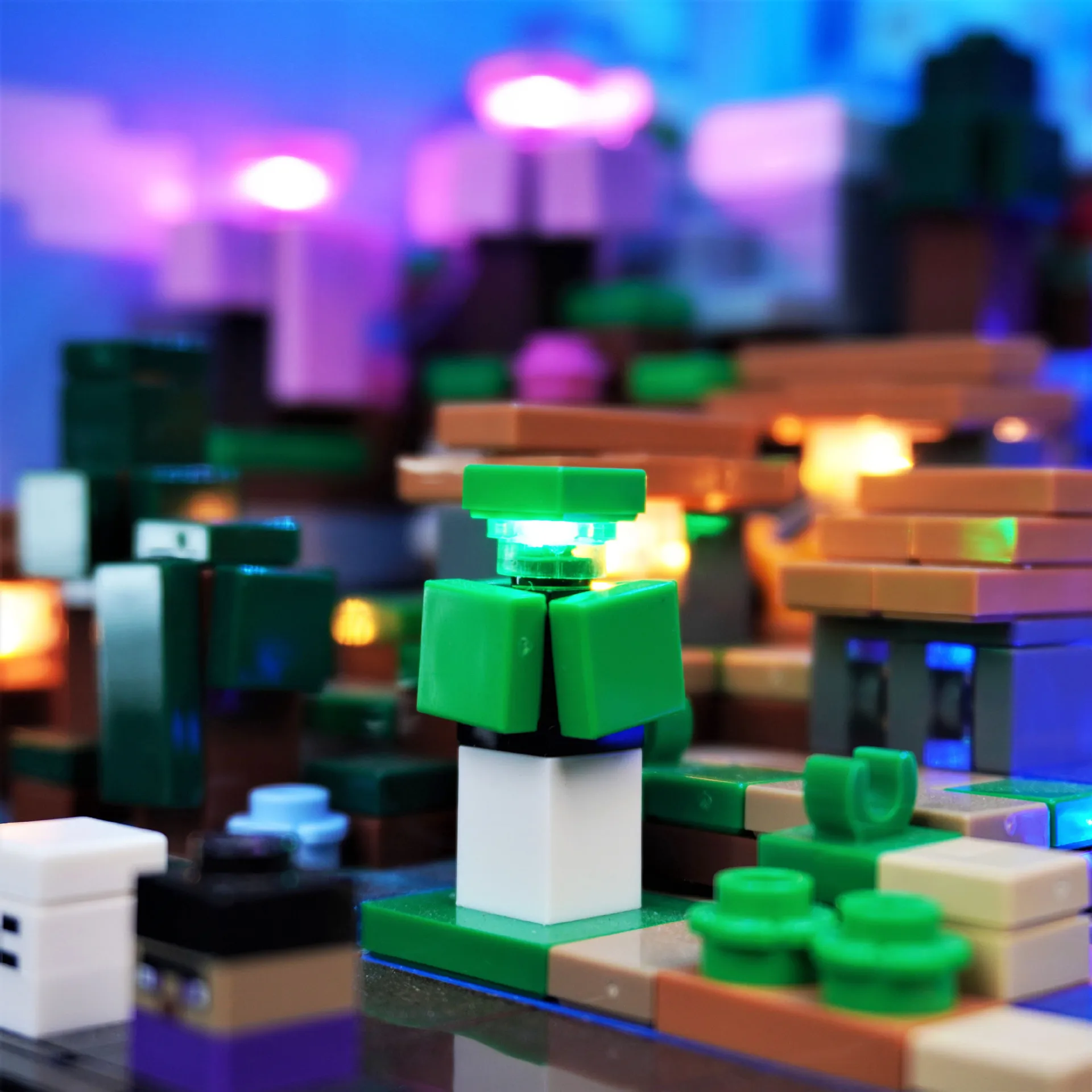 GEAMENT Set di Luci LED Compatibile Con LEGO Minecraft Banco da lavoro (The Crafting Table) 21265 (Modello di mattoncini non incluso
