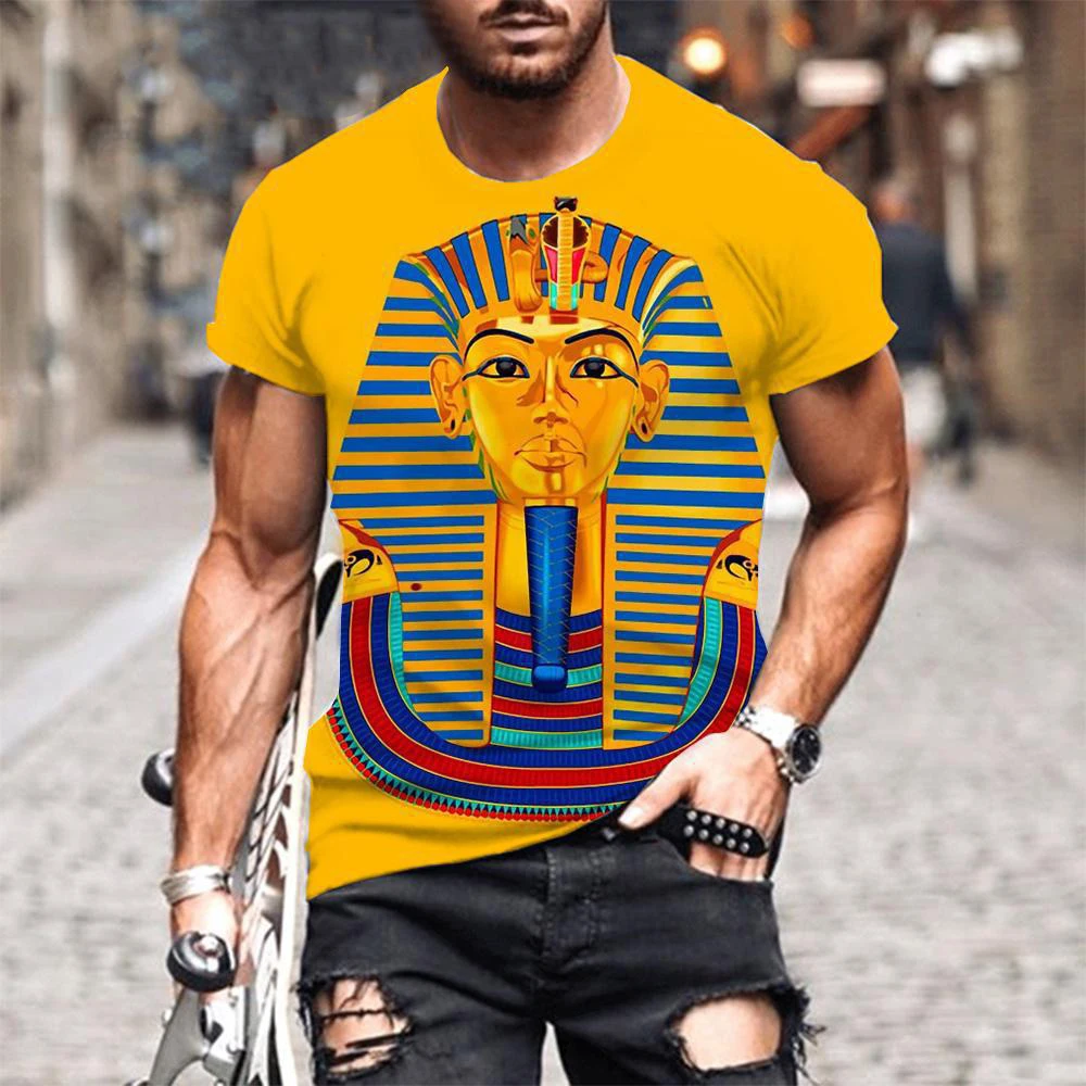 Summer Ancient Indian God 3D Print T-Shirts Streetwear Men Fashion Oversized O-Neck Short Sleeved T Shirt Tees Tops Clothing
