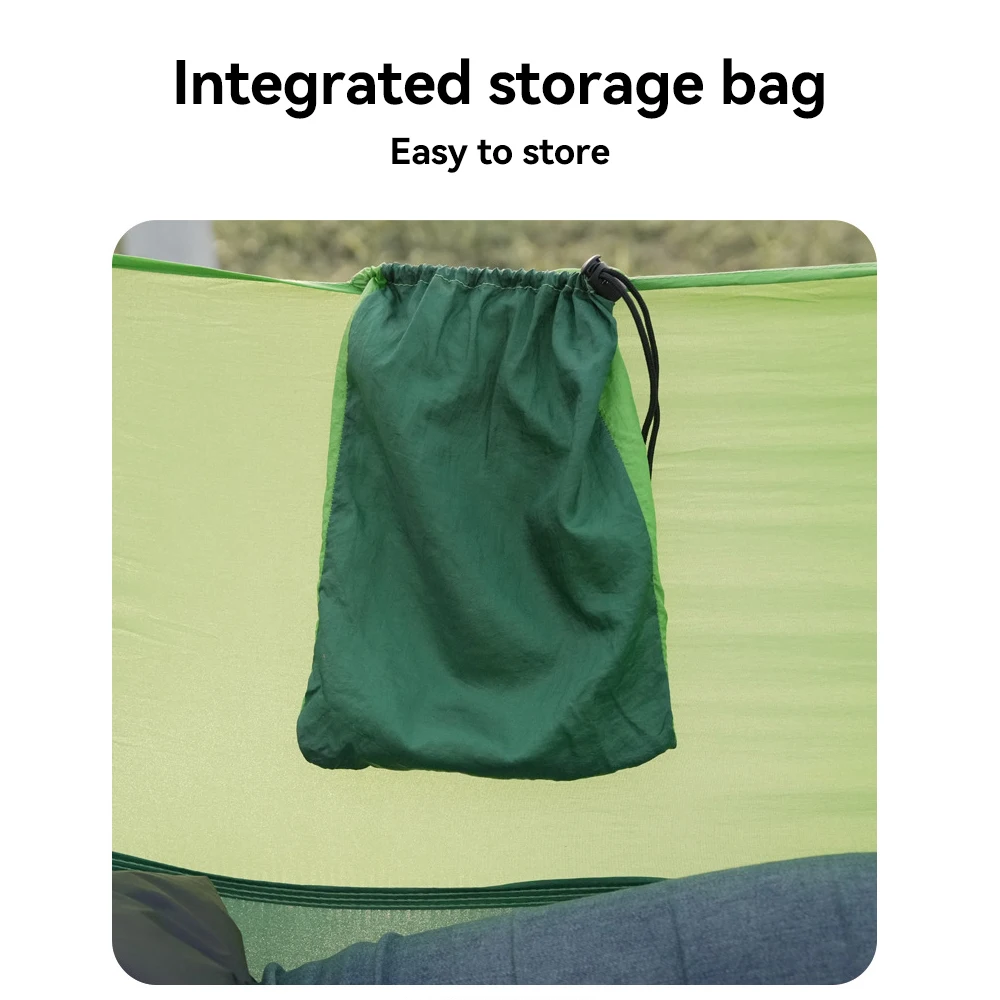 New Camping Hammock Single Person Portable Outdoor With Nylon Color Matching Hammock High Strength Parachute Fabric Hanging Bed 5