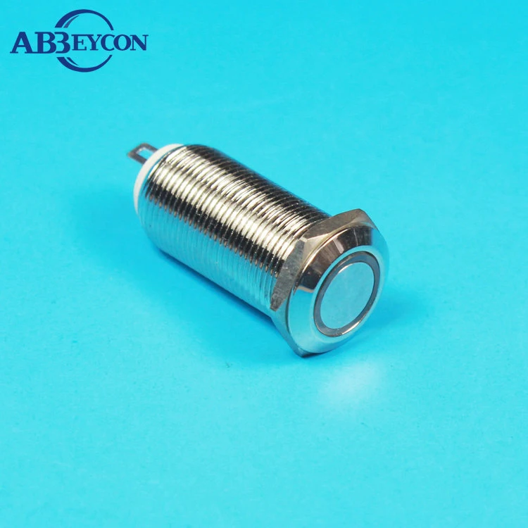 

1229 Плоская Круглая Передняя головка ВКЛ-ВЫКЛ фиксация фото водонепроницаемый фотопереключатель 12 мм