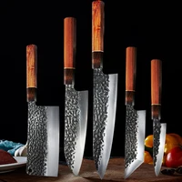 Forged 90Cr18MoV Steel Kiritsuke Knife Chef Knives Set Octagonal Handle Fish Fillet Santoku Slicing Knife for Salmon Sushi 1