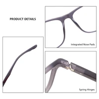 TR90 Men Ultralight Square Prescription Eyeglasses Classic Rectangular Optical Glasses Anti Blue Light Progressive Lenses Spring - Image 4