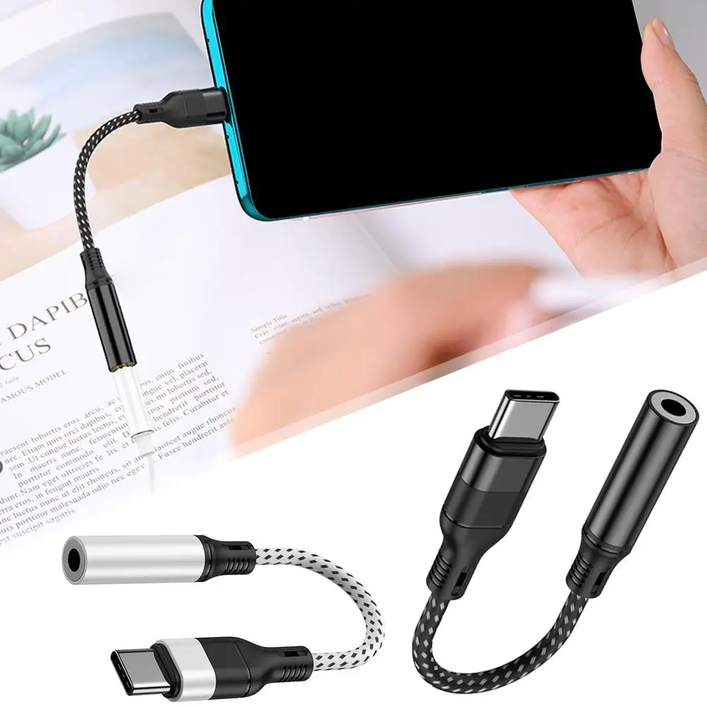 

Адаптер для наушников с разъемом Usb Type-C на 3,5, Usb-c 3 5 мм, аудиокабель-конвертер Aux для S22, S21, P50, 12, R4e6