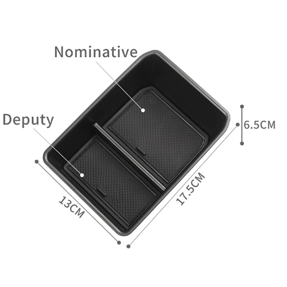 Car Console Organizer Car Armrest Storage Box For Q4 E-Tron-Center Console Tray Organizer ABS Secondary Container Storage