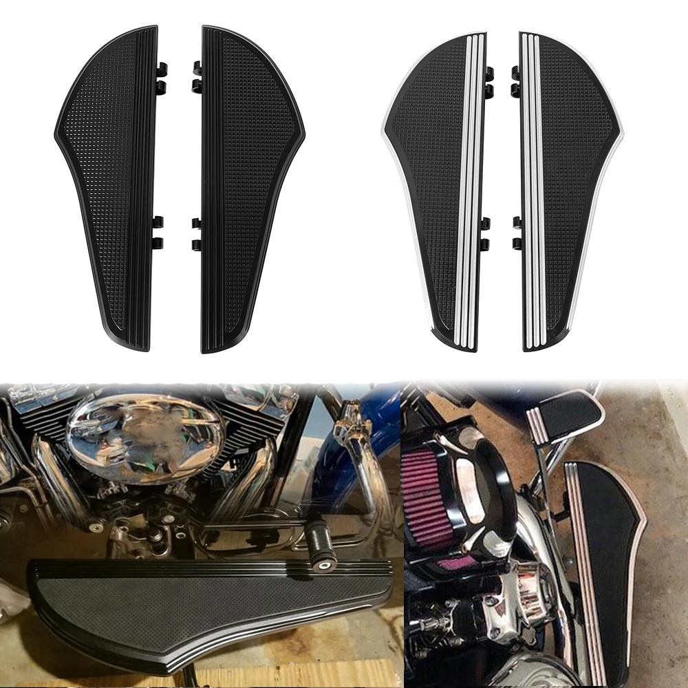 MotorcycleFloorboardFrontDriverFootPegsFootrestBlackForHarley