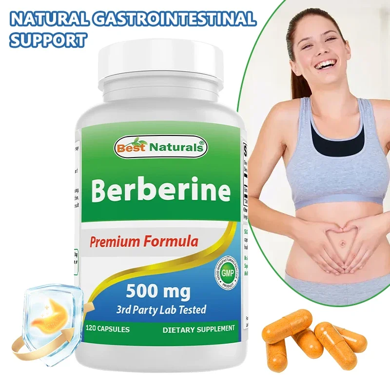 Best Naturals Berberine 500 mg 120 Capsules-Supports Immune, Cardiovascular and GI Function