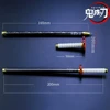 New 20cm Demon Slayer Sword Rengoku Kyoujurou Carbon Pen Alloy Katana Anime Peripherals Weapon stylish Model Festival Gifts Toys 2
