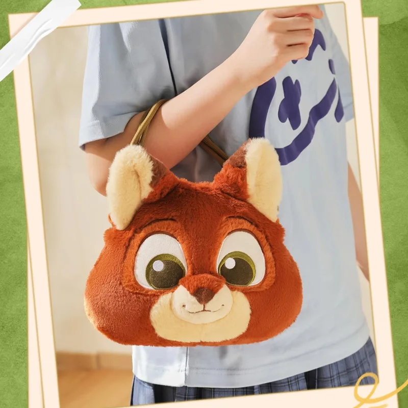 Disney Zootopia Series Mini Crossbody Bag 25CM Plush Nick Judy Cute Handbag For Girls Shoulder Bags 6