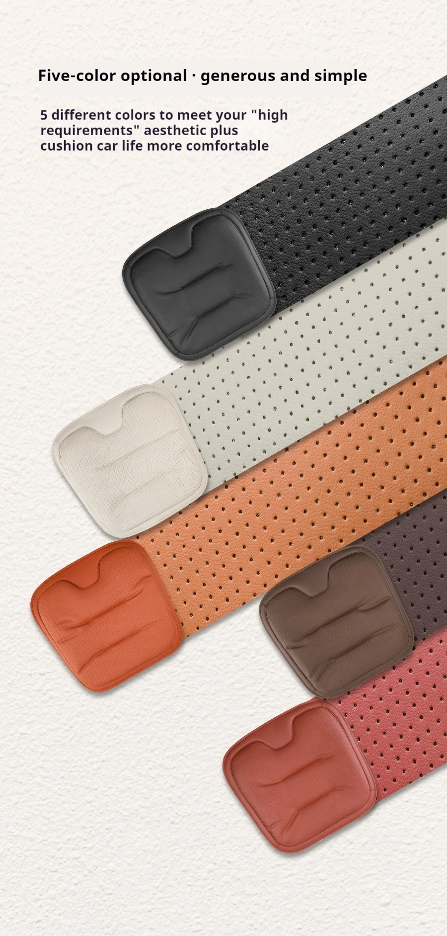 Suitable Seat Cushion Rear Integrated Main Driving Single-piece Ventilated Four-season Cushion Universal Anti-fouling Leather